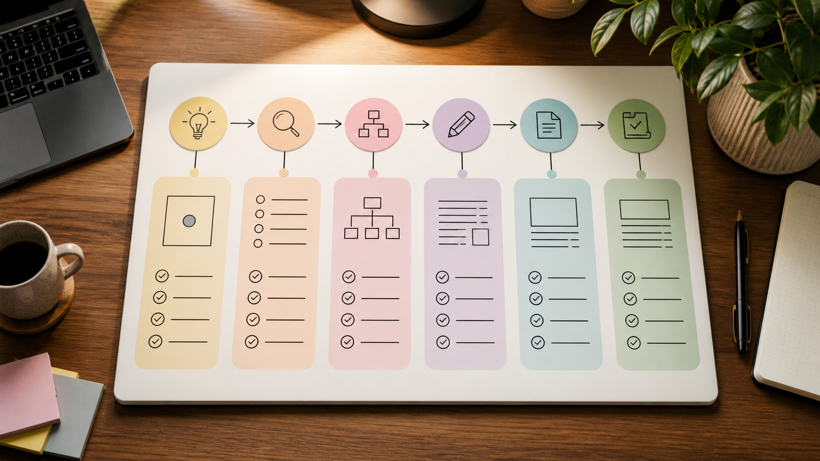 Fluxo de trabalho para planejar e revisar um artigo de blog
